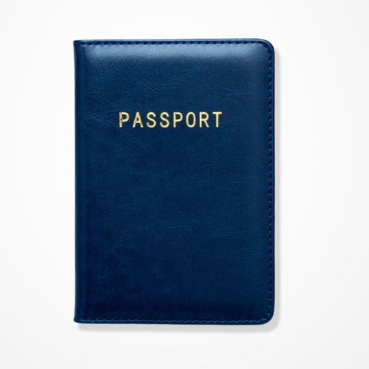 Pochette Passeport Voyage  Bleu